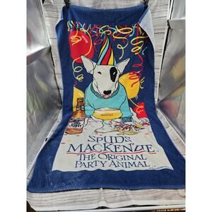 Bud Light Beer Spuds Mackenzie Beach Towel, the Original Party Animal,1986 Vtg.